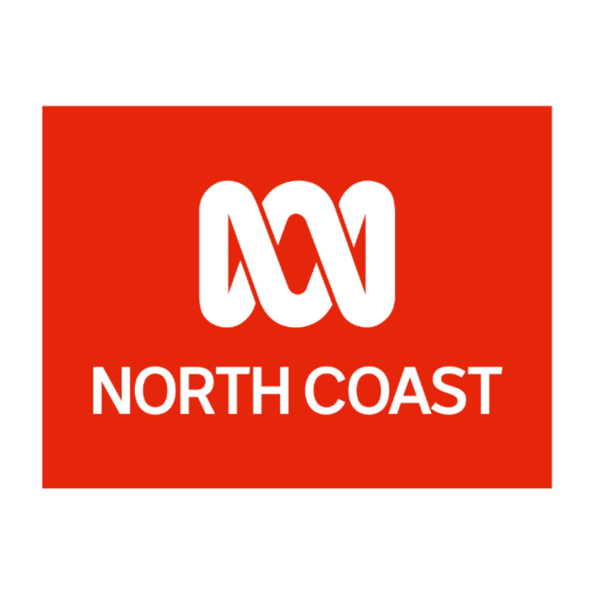 Red, rectangular logo for ABC North Coast with white text